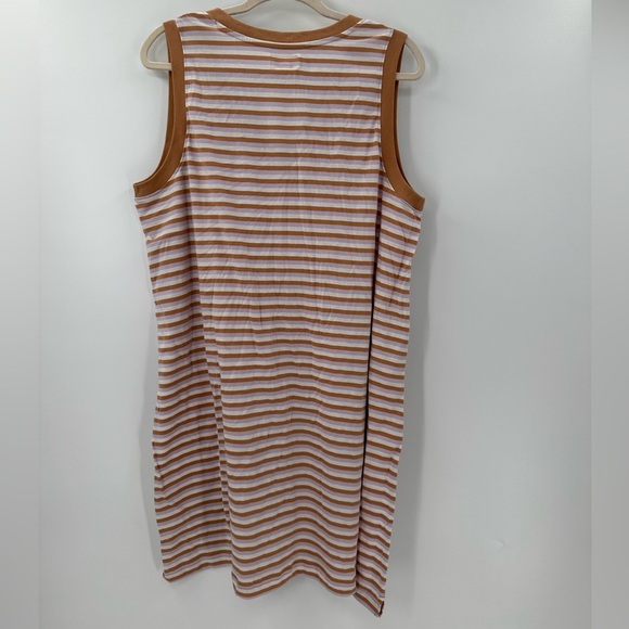 Pact V Neck Soho Stripe Tank Dress XL NEW - Picture 4 of 4